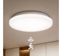 Yeelight LED Ceiling Light Motion Sensor, Waterproof Bathroom Ceiling Lamp Flicker-Free, 4000K Natural White Light, Eye-Friendly Ceiling Light for Garage Shed Bedroom Hallway, φ30cm
