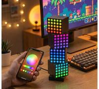 Yeelight Smart Cube Gaming Light Matrix with Rooted Base - RGB Ambient & Mood Lighting System for Desk, Room & Gaming Setup