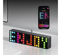 Yeelight Smart LED Pixel Table Lamp, DIY Desk Lamp 16M Colors, Music Sync RGB+IC Display for Clock/Emoji, Works with Alexa & Matter, App Control, 2.4GHz WiFi, Gaming Room & Bedroom Decor