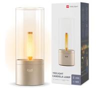 Yeelight Table Lamp for Bedroom, Dimmable LED Night Light, Premium Rechargeable Modern Candle Lamps for Living Room, 1800K Warm Light Portable Cordless Candlelight Gifts for Women, Home, Desk Decor