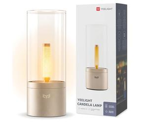 Yeelight Table Lamp for Bedroom, Dimmable LED Night Light, Premium Rechargeable Modern Candle Lamps for Living Room, 1800K Warm Light Portable Cordless Candlelight Gifts for Women, Home, Desk Decor