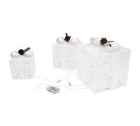 YeeLimn LED Gift Box 3-Pack, Lighted Present Boxes, Warm White Remote Lights, Waterproof Battery, Wedding, Engagement, Anniversary, Party, Christmas, Home Use