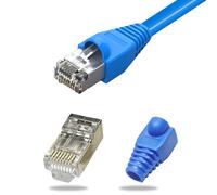 Yeeliv 50PCS RJ45 Connectors & 50PCS Boots, Pass Through Cat6 Easy Fit | Ethernet Connectors, Cat5 Cat5e Cat6 Standard 8P8C Modular Plug for Solid & Stranded Etherne Cable