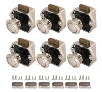 Yeeliv 6PCS Push to Open Door Catches, Push Button Latch for Cupboard, Drawer, Keyless Cabinet Locks for RV, Motorhome, Caravan, Campervan, Boat, Replacement Knob Latch