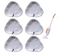 Yeeliv 6pcs Steam Mop Pads, Triangle Microfiber Cleaning Cloth Compatible with H2O X5 Steam Mop Cover, Steam Microfibre Replacement