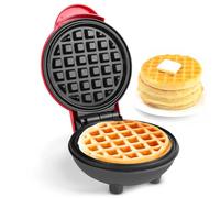 Yeelua Mini Rounded Waffle Maker, Electric Mini Pancake Maker with Power/Ready Indicator, Non Stick Coating with Fast & Even Heating, Ideal for Grilled Cheese & Breakfasts
