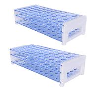 yeemeen 2 Pcs Tube Racks, Test Tube Holder Rack, Lab Tube Racks, 3 Layers 50 Hole Positions Detachable Centrifuge Tube Rack for 16mm Tubes Laboratory Business Industry Science Supplies