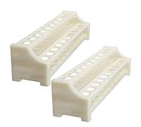 yeemeen 2PCS White Test Tube Rack, Plastic Lab Test Tube Rack Holder, Detachable, Plastic Centrifuge Test Tube Stand 20 Holes for 15mm Tubes Laboratory Business Industry Science Supplies