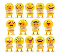 yeemeen 6 Pcs Car Ornaments, Car Ornaments Decoration, Car Dashboard Decorations Set, Car Decoration, Spring Shaking Head Doll for Car Dashboard and Holiday Decor and Gift(Random)