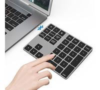 Yeemie Bluetooth Number Keypad Wireless Numeric Keypad - with 34-Keys, Portable Number Pad for All Laptop Desktop, Black
