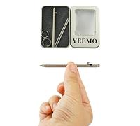 YEEMO Mini Pen,Non-Toxic Titanium EDC Pen with Keychain, Compact and Stylish Small Pen(Only 82mm in Length and Comes with 2 Refill Cartridges)