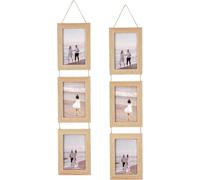 YEENAIV 2 PCS Hanging Picture Frame Ornaments with 3 Openings, Hanging Frames Photo Ornament Picture Frame, Can be Placed in The Living Room Bedroom on Doors or on Cabinets, 4x6 Inch