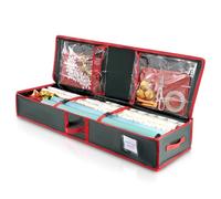 YEENAIV Gift Wrap Christmas Wrapping Paper Rolls Storage Bag, Large Fabric Storage Bag Wrap Organizer, 600D Tear-Proof Xmas Gift Wrap Organiser for Bows Tags Ribbons 103 x 36 x 15.4 cm (Green)