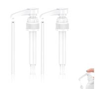 Yeenano 2 Pcs Refillable Clear Plastic Press Pump Dispenser, 4CC 1L, for Pump Head Lotion, Shampoo, Shower Gel, Pot Holder, Cosmetics, Home Use, Shampoo Oils, Syrup