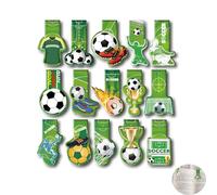 Yeenano Magnetic Bookmarks,15 PCS Magnetic Bookmarks Football,Football Kids Bookmark,Footballs Magnetic Bookmark Set,Small Gifts for Boys,Students,Friends,Footballs Fans,Book Lovers