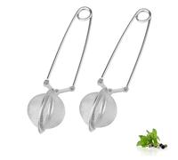 Yeenano Tea Strainer,2 PCS Stainless Steel Tea Infuser with Handle in Ball Shape,Tea Leaf Coffee Strainer,Teas Strainer Fine Mesh,Mini Sieve for Loose Teas Spices and Herbs