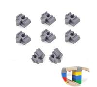 Yeenano Wooden Track Adapter, 8 Pcs Universal Track Connectors, Compatible with 9mm Building Blocks & Popular Wooden Railway Brands, HO Scale, Unisex, Ages 3+