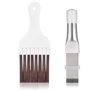 Yeenao Condenser Cleaning Comb Air Conditioning Comb,Fin Comb,2 PCS Stainless Steel Air Conditioner Condenser Fin Cleaning Brush Combs Set,Tools for AC,Dryer Vent,Radiator and Heat Exchanger Clean