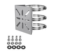 Yeenao Universal Vertical Pole Mount,Pole Mount for Security Camera,Stainless Steel Mounting Corner Bracket with 3 Loop Pipe Clamps,Ring Mounting Bracket for Security Camera,CCTV Cameras, Solar