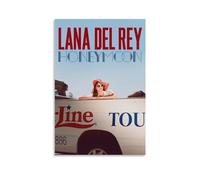 Yeepi Lana Poster Del Rey Honeymoon Music Album Vintage Cover Poster Decorative Painting Canvas Wall Posters And Art Picture Print Modern Family Bedroom Decor Posters 24x36inch(60x90cm)