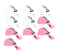 yeeplant 10 Pcs 3-Inch Cowbells Set, Plastic Loud Noise Makers with Wrist Straps, Cow Bell for Sporting Events, Parties & Celebrations, 5 White & 5 Pink