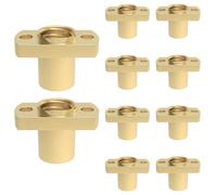 yeeplant 10 Pcs Flange T8 Nuts, 2 Mm Pitch, 8 Mm Lead, H-Type Trapezoidal Nut, 3D Printer Brass, Easy Installation