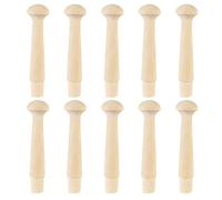 yeeplant 10 Pcs Wood Coat Hooks, Beech/Hemlock Unfinished Shaker Pegs for Hanging, Decorative Wall Pegs, Natural Color, Tough & Long-Term Use for Coats, Hats, Bags