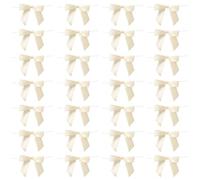 yeeplant 100 Pcs Bows for Gift Wrapping, 3.5 in / 9 Cm Wide, Pretied Satin Ribbon, Handmade Polyester, Premade Twist Tie, Use for Party Favors,