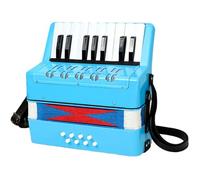 yeeplant 17-Key 8-Bass Beginner Accordion, Lightweight Plastic Piano Accordion with Straps, Easy to Carry, 3.9 x 9.1 in, Sky Blue for Young Musicians and Adults