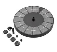 yeeplant 2.5W Solar Fountain Pump, Floating 6.3 in / 16 Cm Solar Fountain for Bird Bath, Pond, Garden, Multiple Nozzles, Easy to Install Outdoor Decoration with Panel