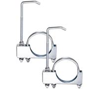 yeeplant 2 Pcs 3 In Exhaust Pipe Clamps, U-Clamps 7-Shaped, 10 In Height, Adjustable 360° For 75-83 Mm Exhaust Pipes, Galvanized Steel Fastening