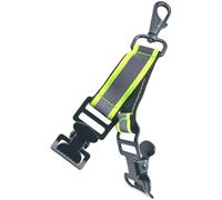 yeeplant 2 Pcs Heavy Duty Double-Headed Reflective Glove Clips, Work Holder With Metal Hook, Wear-Resistant Nylon Armed, For Firefighter Duty Belt, Black, 4.7 In / 12 Cm