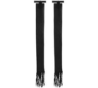 yeeplant 2 Pcs Horse Tail Bags, 74 Cm Protective Tail Wrap, Soft Weave, Fringe Design, Keeps Tail Clean, Black