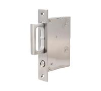 yeeplant 2 Pcs Pulls and Pocket Pull, Zinc Alloy Invisible Side Mount Concealed Sliding Pocket Door Handles, Modern Minimalist Pocket Door Hardware for Interior Doors, Silver