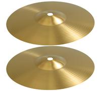 yeeplant 2-Piece 10 In Brass Drum Cymbals, Bright And Clear Sound, Ideal For Rock And Jazz, Easy Setup