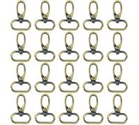 yeeplant 20 Pcs 1 in Swivel Lobster Claw Clasps, Antique Bronze Metal Snap Hook, Medium Thick Oval Ring Snap Hooks for Lanyard, Keychain, DIY Bag