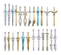 yeeplant 24 Piece Ancient Sword Ink Pens, Unique Sword-Shaped Black Gel Ink Pens in Twelve Styles, Great Novelty Presents for Christmas, Birthdays, and Academic Season