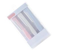 yeeplant 3 Pcs Eyebrow Set for Women, Foldable Face Hair Removal, 5.9 in / 15 Cm Portable, with Safety Net, Stainless Steel Cutter, Anti-Slip Handle, Multi-Color
