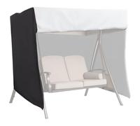 yeeplant 3-Seater Patio Swing Cover, Waterproof Black Garden Protector, 86.6 X 49.2 X 66.9 In, Polyester Taffeta