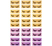 yeeplant 30 Pairs False Eyelashes, 6D Faux Mink Lashes, Natural Look Volume, Individual Storage, Gold Blue Silver Colors