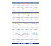 yeeplant 35 x 23 in Dry Erase Wall Calendar, 12-Month Laminated for 2026, Reversible, Includes Pen & Stickers, Monthly Family Planner with Colorful Design