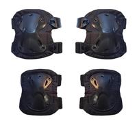 yeeplant 4 Pcs Heavy Duty Knee And Elbow Pads For Combat, Armed Style Protection, Black Outdoor Set