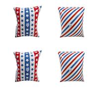yeeplant 4 Pcs Water Floaties, Thickened PVC Inflatable Arm Floaties, Unisex Red Blue Star & Striped Water Wings, Double Air Bag