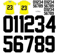 yeeplant 44 Pcs Numbers Jersey For Iron On Transfers, 0-9 8 In/20 Cm Numbers Black, Heat Transfer For Sportswear Long-Lasting, Large Size Easy Apply To, Ideal Diy Beginners For