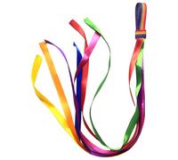 yeeplant 6 Pcs Rainbow Dance Ribbons Set, 39.4 In / 100 Cm Rhythm Streamers For Artistic Dancing, Lightweight Gymnastics Ribbons, 0.8 In Wide, For Young Performers And Baton Twirling