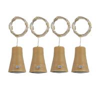 yeeplant 6 Pcs Solar Cork Lights, 6.6 Ft / 2 Meters Silver String Fairy Lights, 20 Led Wine Bottle Lights With Copper Wire, Decorative Stopper Lights For Christmas, Wedding, Outdoor