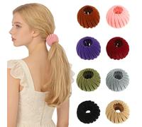 yeeplant 8 Pcs Birds Nest Hair Clip For Women, Expandable Bun Maker Ponytail Holder, Multiple Colors, Strong Hold For Workout And Office