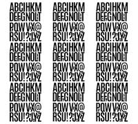 yeeplant 9 Pcs Letter Stickers, 5 in Black Alphabet Stickers, Self Adhesive Letters and Numbers for Mailbox, Home, Wall and Decoration