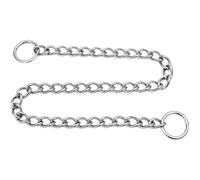 yeeplant Anti-Bite Stainless Steel Dog Choker Collar, 23.6 In / 60 Cm Dog Training Collar With 0.1 In / 0.4 Cm Diameter, Chew Proof Slip Chain For Medium Large Dogs, Pet Walking Leash