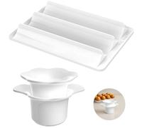 yeeplant Cake Mold Set with Tray, Circle, Petal-Shaped, 3-Cavity, Easy Clean, Includes Cake Cutter and Pusher, for Cake, Cookies, Candies